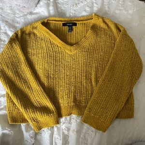 F21 Chenille Cropped Sweater